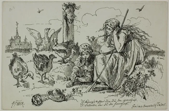 Framed Print : Episode from Grimm's Fairy Tales, n.d. Creator: Harmon Faber Framed Print : Episode from Grimm's Fairy Tales, n.d. Creator: Harmon Faber