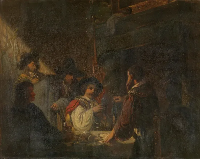 Framed Print : Episode in the Life of Rembrandt, c1850s. Creator: Joseph Lies Framed Print : Episode in the Life of Rembrandt, c1850s. Creator: Joseph Lies