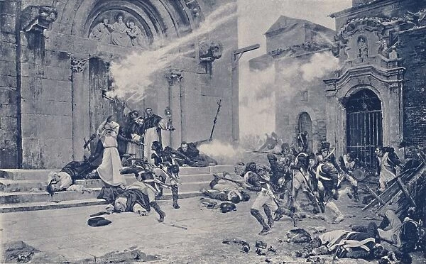 An Episode of the Siege of Saragossa, c1808-1809, (1896)