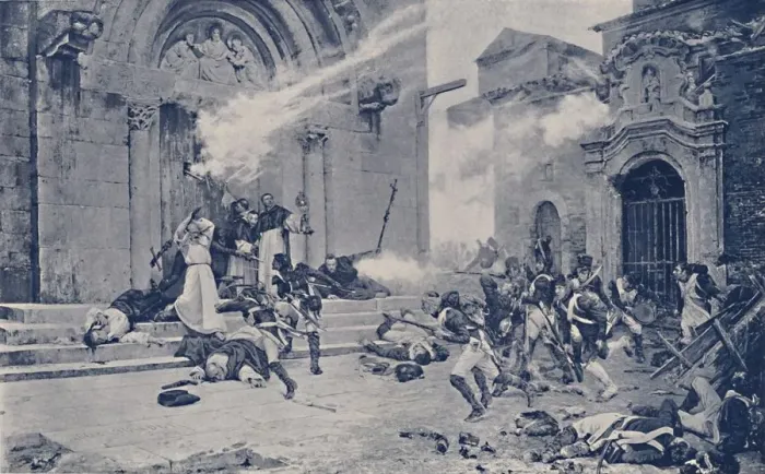 Framed Print : An Episode of the Siege of Saragossa, c1808-1809, (1896) Framed Print : An Episode of the Siege of Saragossa, c1808-1809, (1896)