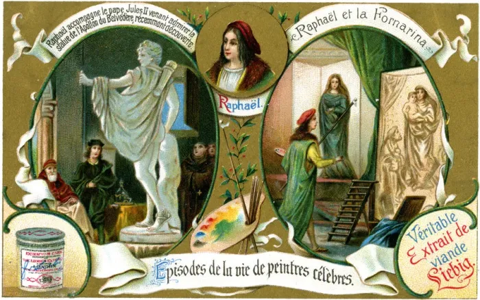 Framed Print : Episodes of the Life of Famous Painters: Raphael, (c1900) Framed Print : Episodes of the Life of Famous Painters: Raphael, (c1900)