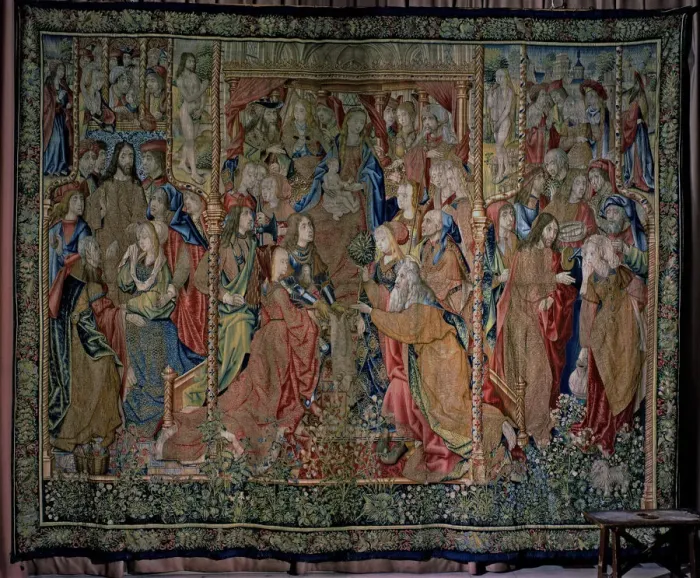 Framed Print : Episodes from the Life of the Virgin, tapestry documented in 1509 Framed Print : Episodes from the Life of the Virgin, tapestry documented in 1509