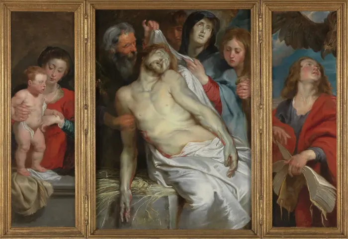 Framed Print : Epitaph of Jan Michielsen and His Wife Maria Maes, 1618. Creator: Peter Paul Rubens Framed Print : Epitaph of Jan Michielsen and His Wife Maria Maes, 1618. Creator: Peter Paul Rubens
