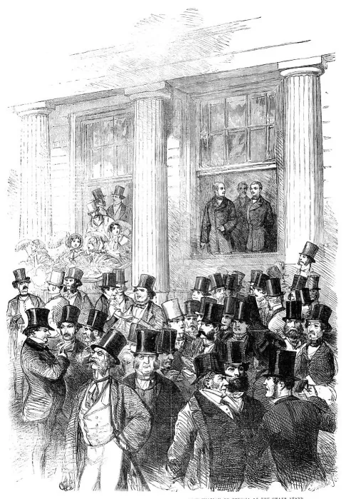 Framed Print : Epsom Races - H.R.H. Prince Albert and H.R.H. Prince Frederick William of Prussia at the Grand Stand Creator: W Thomas Framed Print : Epsom Races - H.R.H. Prince Albert and H.R.H. Prince Frederick William of Prussia at the Grand Stand Creator: W Thomas