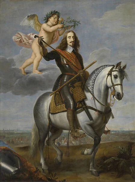 Equestrian portrait of Archduke Leopold Wilhelm of Austria (1614-1662), First Half of 17th cen Artist: Hoecke, Jan van den (1611-1651)