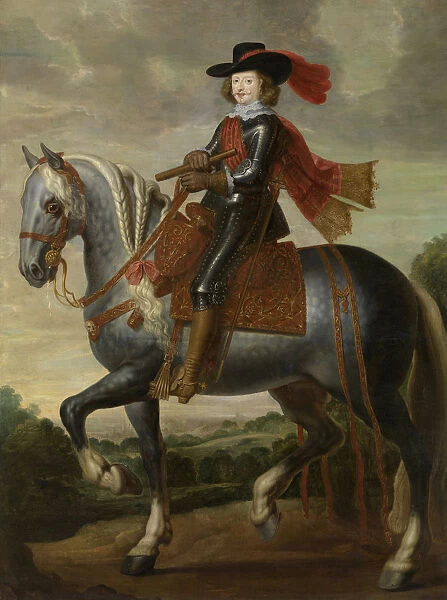 Equestrian portrait of Cardinal-Infante Ferdinand of Austria, First third of 17th cen Artist: Crayer, Caspar de (1584-1669)