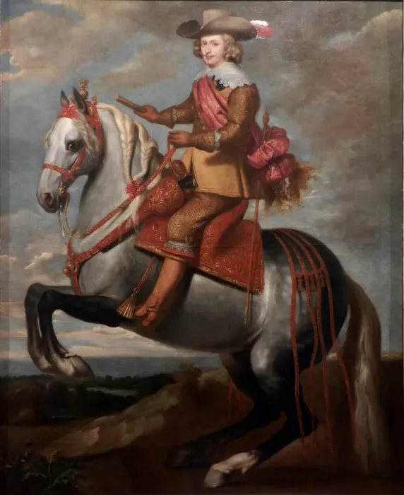 Framed Print : Equestrian portrait of Cardinal-Infante Ferdinand of Austria. Artist: Crayer, Caspar de (1584-1669) Framed Print : Equestrian portrait of Cardinal-Infante Ferdinand of Austria. Artist: Crayer, Caspar de (1584-1669)