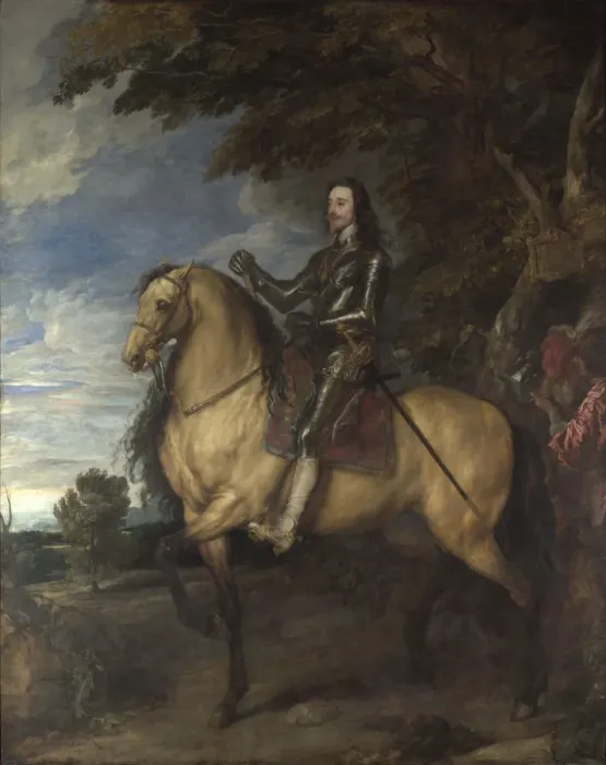 Framed Print : Equestrian Portrait of Charles I, ca 1638. Artist: Dyck, Sir Anthonis, van (1599-1641) Framed Print : Equestrian Portrait of Charles I, ca 1638. Artist: Dyck, Sir Anthonis, van (1599-1641)