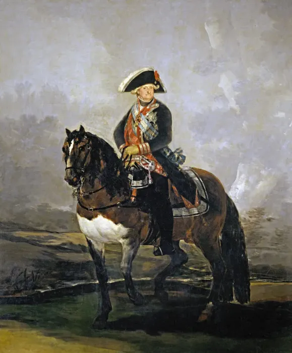 Framed Print : Equestrian Portrait of Charles IV of Spain, 1801. Artist: Goya, Francisco, de (1746-1828) Framed Print : Equestrian Portrait of Charles IV of Spain, 1801. Artist: Goya, Francisco, de (1746-1828)