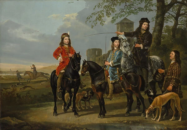 Equestrian Portrait of Cornelis (1639-1680) and Michiel Pompe van Meerdervoort... ca