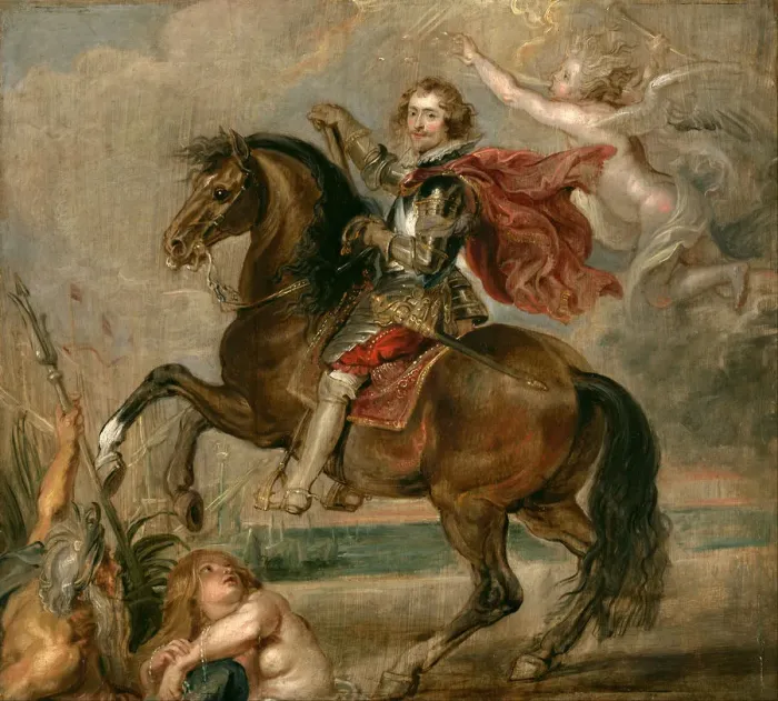 Framed Print : Equestrian Portrait of the Duke of Buckingham. Artist: Rubens, Pieter Paul (1577-1640) Framed Print : Equestrian Portrait of the Duke of Buckingham. Artist: Rubens, Pieter Paul (1577-1640)