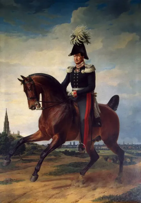 Framed Print : Equestrian Portrait of Frederick William III of Prussia, (1797-1840), 1831. Artist: Franz Kruguer Framed Print : Equestrian Portrait of Frederick William III of Prussia, (1797-1840), 1831. Artist: Franz Kruguer