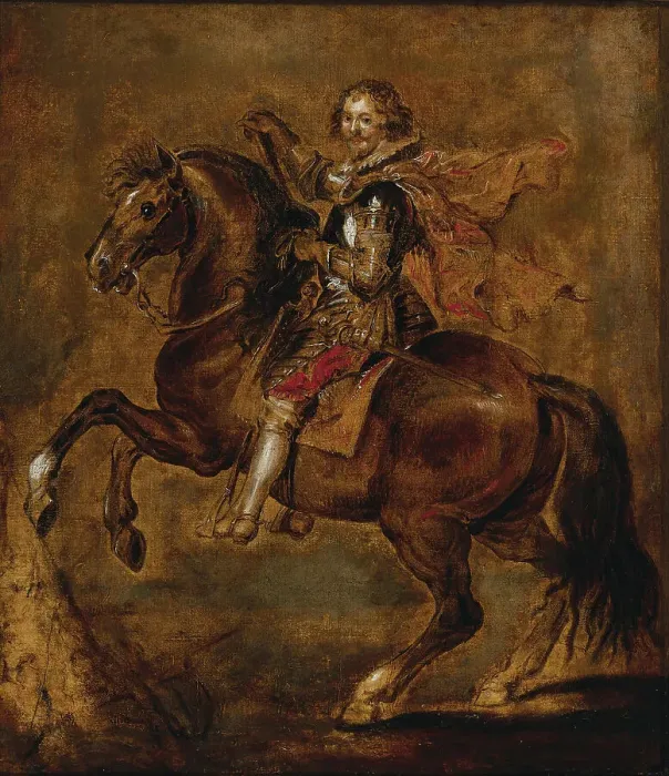 Framed Print : Equestrian portrait of George Villiers, 1st Duke of Buckingham (1592-1628), First third of 17th cen. Creator: Anonymous () Framed Print : Equestrian portrait of George Villiers, 1st Duke of Buckingham (1592-1628), First third of 17th cen. Creator: Anonymous ()