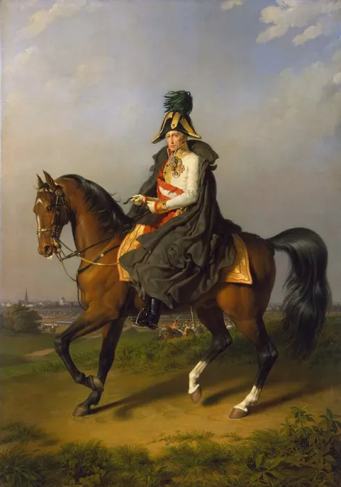 Framed Print : Equestrian Portrait of Holy Roman Emperor Francis II, (1768-1835), 1832 Framed Print : Equestrian Portrait of Holy Roman Emperor Francis II, (1768-1835), 1832