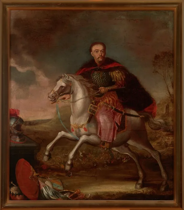 Framed Print : Equestrian Portrait of John III Sobieski (1629-1696), King of Poland, 4th quarter of 17th century. Creator: Unknown Framed Print : Equestrian Portrait of John III Sobieski (1629-1696), King of Poland, 4th quarter of 17th century. Creator: Unknown