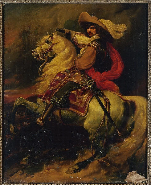 Equestrian portrait of Josias, count of Rantzau (1609-1650), marshal of France, c1834. Creator: Jean Alaux