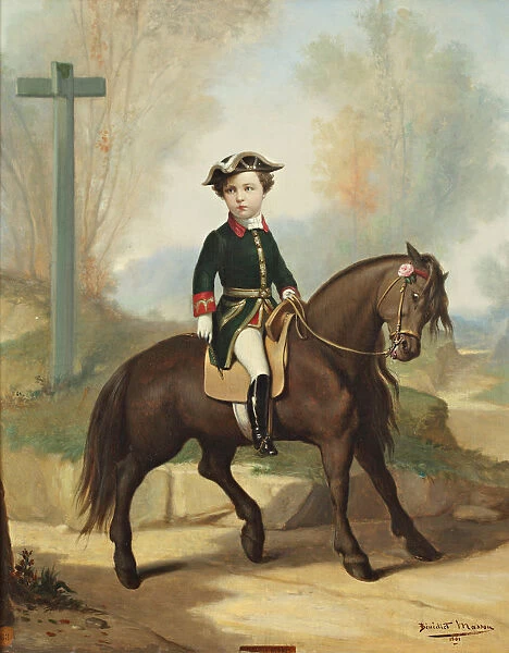 Equestrian portrait of Louis-Napoleon Bonaparte (1856-1879), Prince Imperial, 1861
