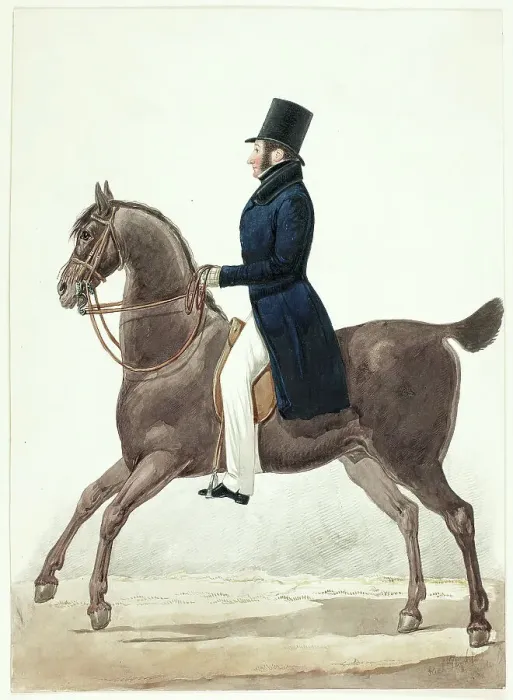 Framed Print : Equestrian Portrait of Man in Profile, n.d. Creator: Richard Dighton Framed Print : Equestrian Portrait of Man in Profile, n.d. Creator: Richard Dighton