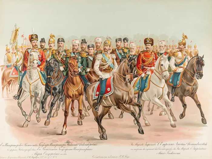 Framed Print : Equestrian Portrait of Nicholas II of Russia, 1896. Creator: Bakmanson, Hugo Karlovich (1860-1953) Framed Print : Equestrian Portrait of Nicholas II of Russia, 1896. Creator: Bakmanson, Hugo Karlovich (1860-1953)