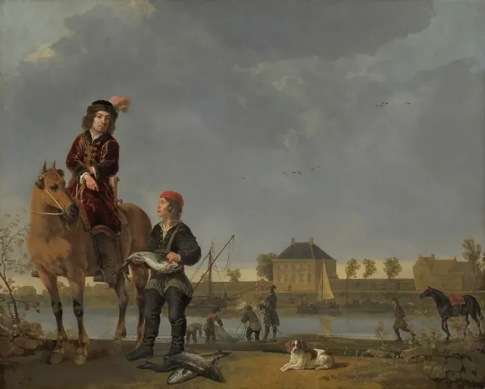 Framed Print : Equestrian Portrait of Pieter de Roovere (1602-1652). Creator: Aelbert Cuyp Framed Print : Equestrian Portrait of Pieter de Roovere (1602-1652). Creator: Aelbert Cuyp