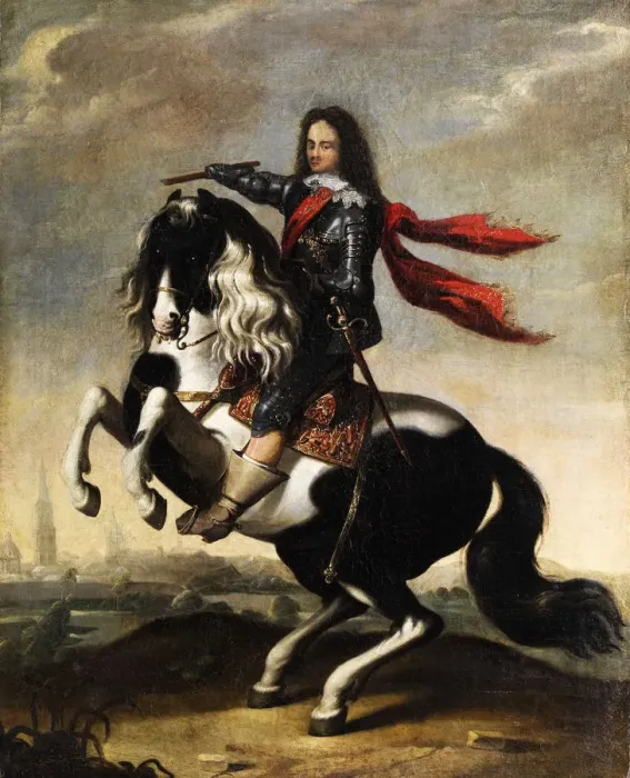 Framed Print : Equestrian Portrait of Valdemar Christian of Schleswig-Holstein (1622-1656). Artist: Heimbach, Wolfgang (c. 1610-after 1678) Framed Print : Equestrian Portrait of Valdemar Christian of Schleswig-Holstein (1622-1656). Artist: Heimbach, Wolfgang (c. 1610-after 1678)