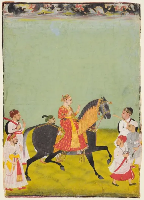 Framed Print : Equestrian Raj Singh II, son of Pratap Singh (r. 1752-55), c. 1760. Creator: Unknown Framed Print : Equestrian Raj Singh II, son of Pratap Singh (r. 1752-55), c. 1760. Creator: Unknown