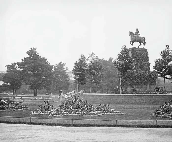 Framed Print : Equestrian statue of George II; St Stephens Green, Dublin, Ireland, 1900 Framed Print : Equestrian statue of George II; St Stephens Green, Dublin, Ireland, 1900