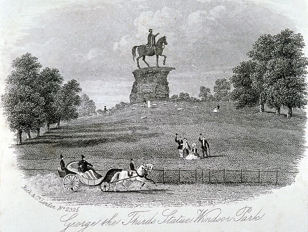 Equestrian statue of King George III, Snow Hill, Windsor Great Park, Berkshire, c1861