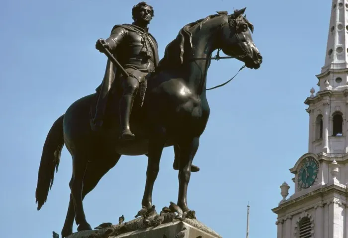 Framed Print : Equestrian Statue of King George IV, 19th century. Artist: Francis Legatt Chantrey Framed Print : Equestrian Statue of King George IV, 19th century. Artist: Francis Legatt Chantrey
