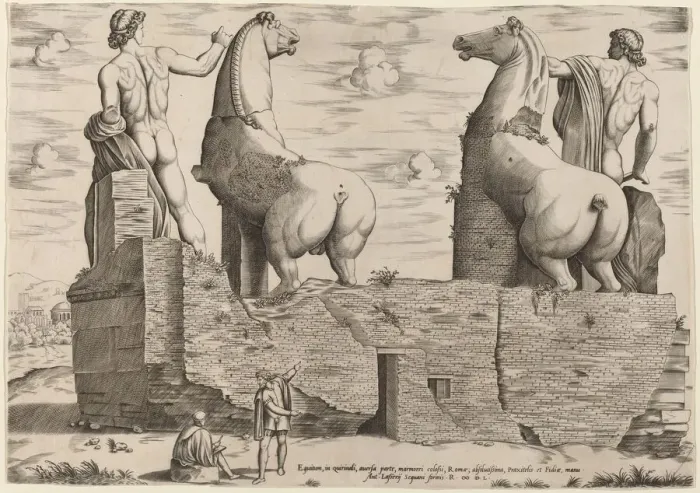 Framed Print : Equitum, in Quirinali, aversa parte, 1550. Creator: Unknown Framed Print : Equitum, in Quirinali, aversa parte, 1550. Creator: Unknown