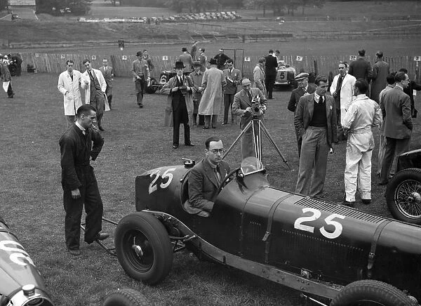 ERA at Crystal Palace motor racing circuit, 1938 or 1939. Artist: Bill Brunell