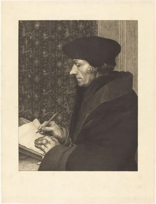 Framed Print : Erasmus, 1863. Creator: Felix Bracquemond Framed Print : Erasmus, 1863. Creator: Felix Bracquemond