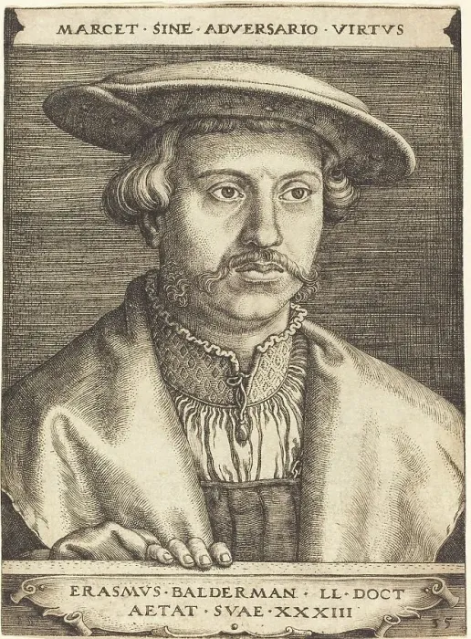 Framed Print : Erasmus Balderman, 1535. Creator: Barthel Beham Framed Print : Erasmus Balderman, 1535. Creator: Barthel Beham