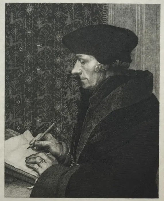 Framed Print : Erasmus, after Holbein, 1863. Creator: Felix Bracquemond (French, 1833-1914) Framed Print : Erasmus, after Holbein, 1863. Creator: Felix Bracquemond (French, 1833-1914)
