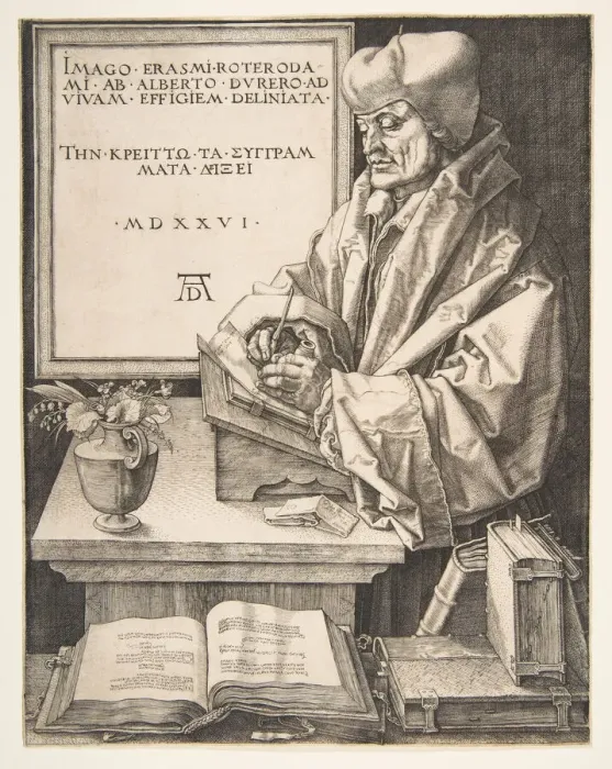 Framed Print : Erasmus of Rotterdam, 1526. Creator: Albrecht Durer Framed Print : Erasmus of Rotterdam, 1526. Creator: Albrecht Durer