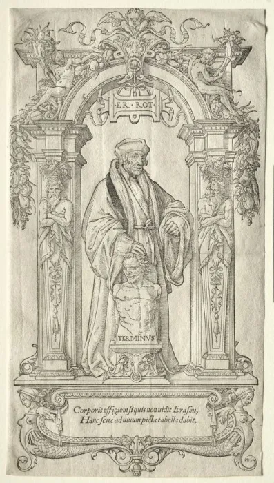 Framed Print : Erasmus of Rotterdam. Creator: Hans Holbein (German, 1497  /  98-1543)