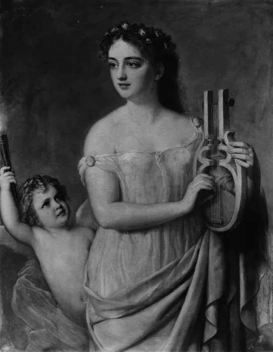 Framed Print : Erato, 1869. Creator: Giuseppe Fagnani Framed Print : Erato, 1869. Creator: Giuseppe Fagnani