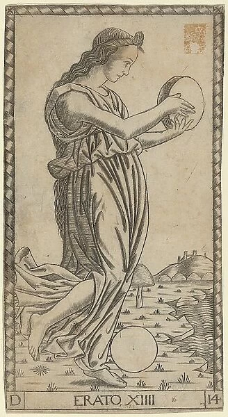 Erato, probably c. 1470. Creator: Master of the S-Series Tarocchi