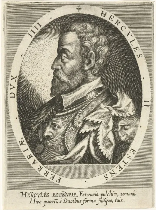 Framed Print : Ercole II d Este (1508-1559), Duke of Ferrara, Modena and Reggio, ca. 1600. Artist: Custos, Dominicus (1560-1612) Framed Print : Ercole II d Este (1508-1559), Duke of Ferrara, Modena and Reggio, ca. 1600. Artist: Custos, Dominicus (1560-1612)