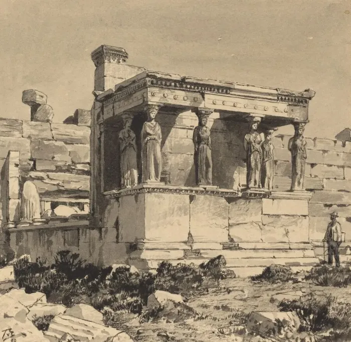 Framed Print : Erechtheion, 1890. Creator: Themistocles von Eckenbrecher Framed Print : Erechtheion, 1890. Creator: Themistocles von Eckenbrecher