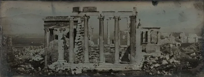 Framed Print : Erechtheion, Athens, 1842. Creator: Joseph Philibert Girault De Prangey