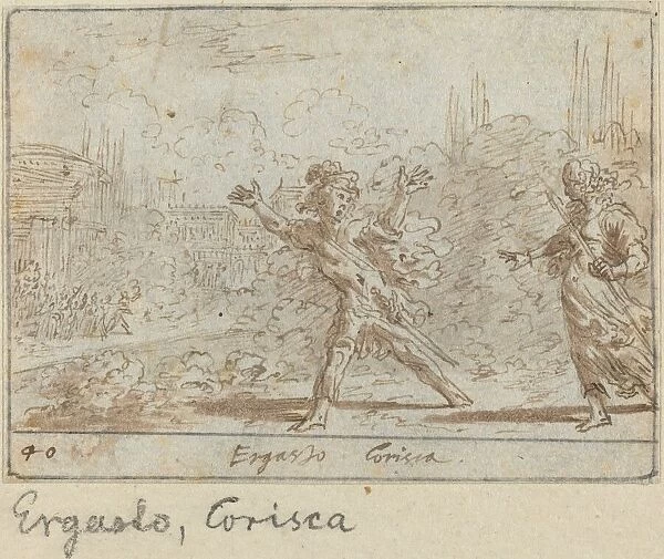 Ergasto and Corisca, 1640. Creator: Johann Wilhelm Baur