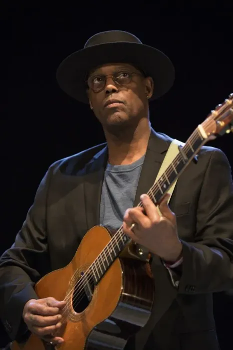 Framed Print : Eric Bibb, 2017. Artist: Alan John Ainsworth Framed Print : Eric Bibb, 2017. Artist: Alan John Ainsworth