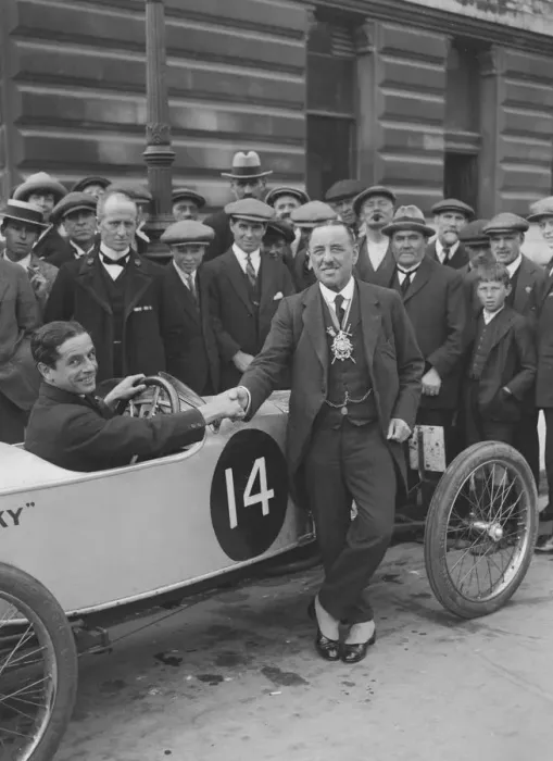 Framed Print : Eric Longdens Longden Special at the Southsea Speed Carnival, Hampshire. 1922. Artist Framed Print : Eric Longdens Longden Special at the Southsea Speed Carnival, Hampshire. 1922. Artist