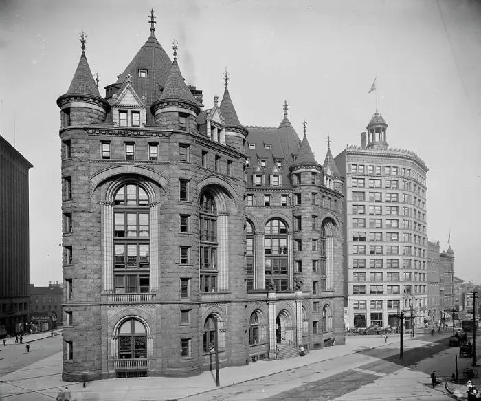 Framed Print : Erie Co[unty] Savings Bank, Buffalo, between 1900 and 1906. Creator: Unknown