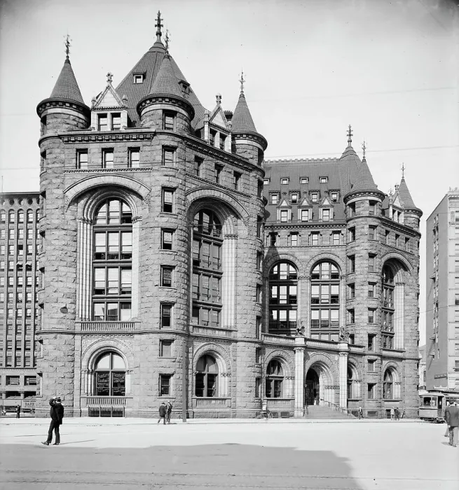 Framed Print : Erie County Savings Bank, Buffalo, N.Y. ca 1900. Creator: William H. Jackson Framed Print : Erie County Savings Bank, Buffalo, N.Y. ca 1900. Creator: William H. Jackson