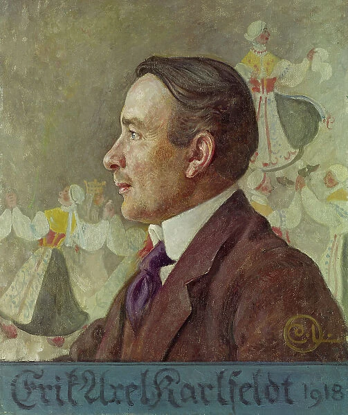 Erik Axel Karlfedt, the poet, 1918. Creator: Carl Larsson