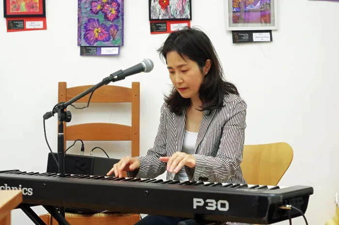 Framed Print : Eriko Ishihara, Eriko Ishihara Trio, Clocktower Cafe, Croydon, London, August 2024. Creator: Brian O'Connor. Eriko Ishihara, Eriko Ishihara Trio, Clocktower Cafe, Croydon, London, August 2024. Creator: Brian O'Connor Framed Print : Eriko Ishihara, Eriko Ishihara Trio, Clocktower Cafe, Croydon, London, August 2024. Creator: Brian O'Connor. Eriko Ishihara, Eriko Ishihara Trio, Clocktower Cafe, Croydon, London, August 2024. Creator: Brian O'Connor