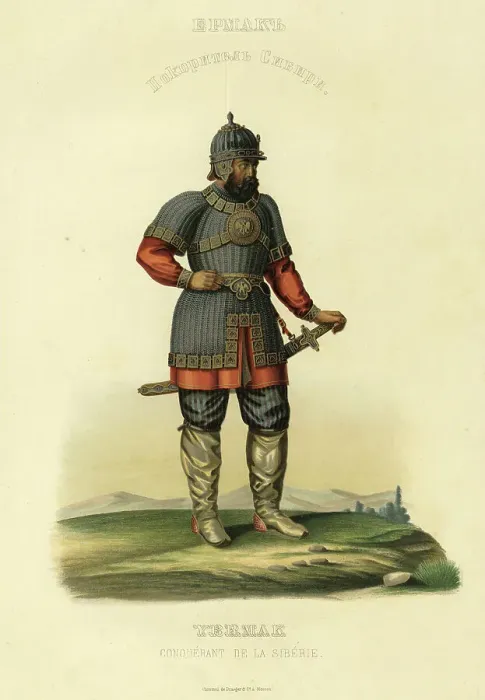 Framed Print : Ermak - Conqueror of Siberia, 1856. Creator: Ivan Dem'ianovich Bulychev Framed Print : Ermak - Conqueror of Siberia, 1856. Creator: Ivan Dem'ianovich Bulychev