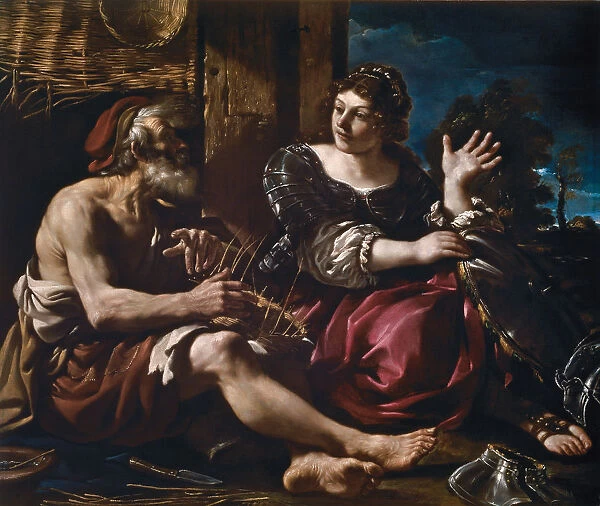 Erminia and the Shepherd, ca 1619. Creator: Guercino (1591-1666)